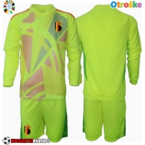 Otroške Nogometnih dresov Belgija Vratar Gostujoči EP 2024 Dolgi rokavi (+ hlače)